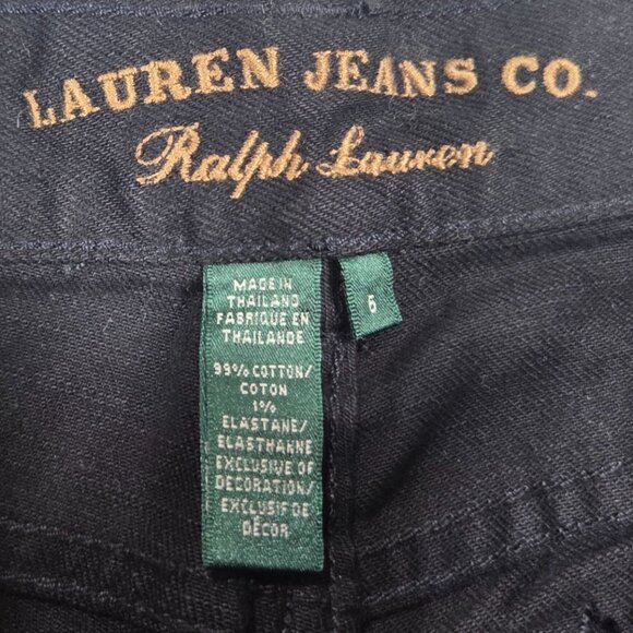 Ralph Lauren Jeans Co Womens 6 Black Classic Bootcut Stretch Preppy Western - Picture 3 of 10